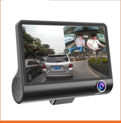 Dash Cam per auto Jieli di alta qualità con schermo LCD da 4 pollici Full HD 1080P con sincronizzazione di 3 telecamere Registrazione DVR per auto a tre obiettivi